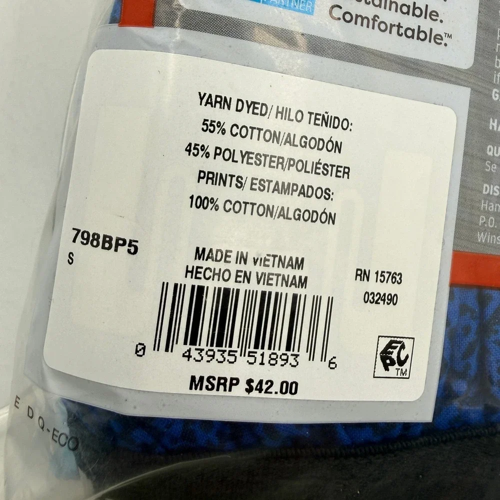 Hanes Ultimate Boxers Mens Small Multicolor 5-Pack Tagless Plaid 798BP5